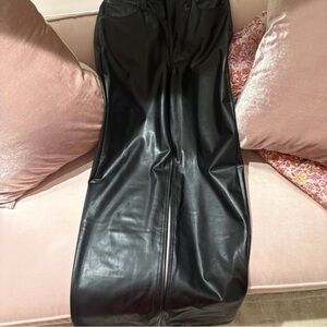 Abercrombie & Fitch vegan leather Black pants